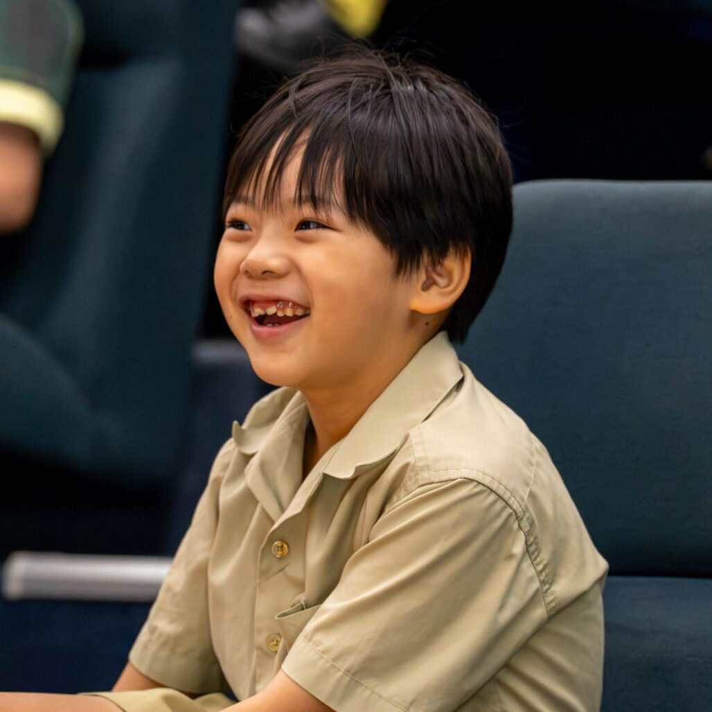 Boy laughing